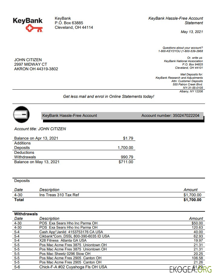 Mot KeyBank États Unis Ohio